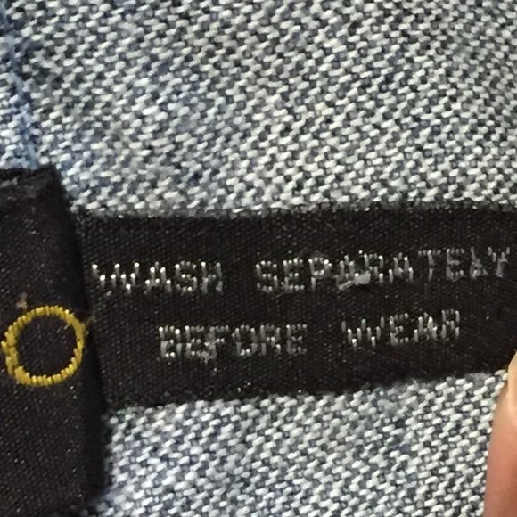 Contrast Jeans Size XL Blue Jacket - Picture 8 of 14